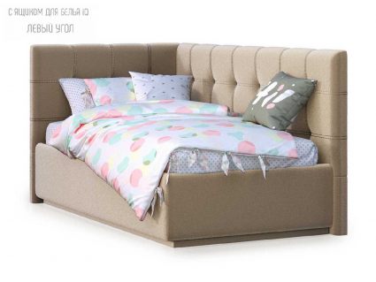 Кровать Nuvola Sabina угловая Velutto 22 (с подъемным механизмом) 180х190