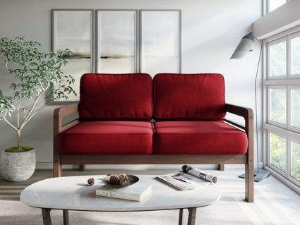 Диван Арско Бергер Мини двухместный красный Длина 136 см