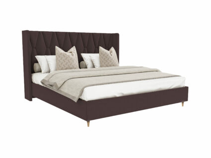 Кровать Beautyson Rebecca велюр Formula 238 коричневый 120х190