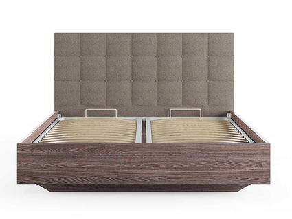 Кровать Сонум Luiza Ясень Анкор + Рогожка Песочная (с подъемным механизмом) 200х190