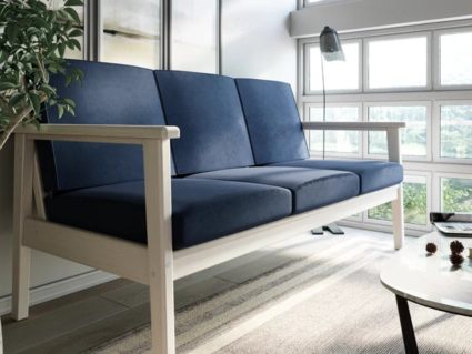Диван Арско Лориан трехместный синий Длина 176 см