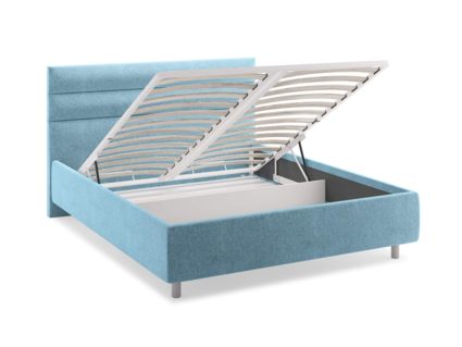 Кровать Сонум Linda Микровелюр Светло-серый (с подъемным механизмом) 160х190