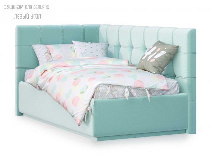 Кровать Nuvola Sabina угловая Velutto 14 (с подъемным механизмом) 160х200