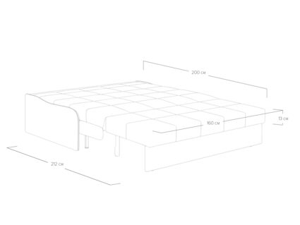 Диван Сонум Glen Микровелюр	серый Длина 170 см
