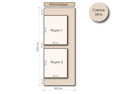 Кровать Mr.Mattress Site Box велюр Grey 120х200