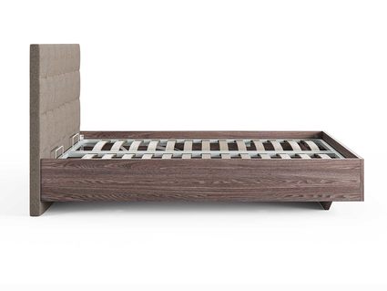 Кровать Сонум Luiza Ясень Анкор + Рогожка Песочная (с подъемным механизмом) 200х190