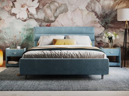 Кровать Сонум Linda Экокожа Белая (с подъемным механизмом) 160х190