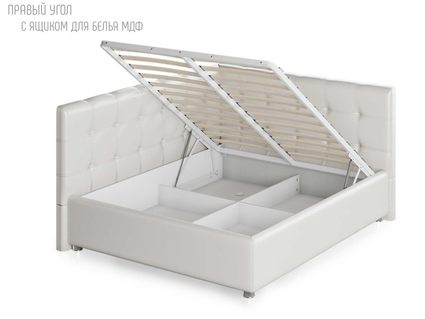 Кровать Nuvola Sabina угловая Velutto 22 (с подъемным механизмом) 180х190