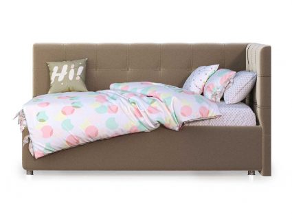 Кровать Nuvola Sabina угловая Velutto 22 160х190