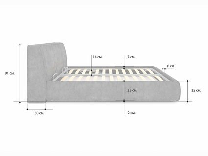 Кровать Сонум Altea Рогожка Мокко