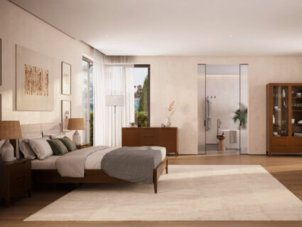 Кровать Rivi Ruby Wood Пинотекс/Рогожка Step 3 140х200