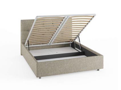 Кровать Сонум Bari Рогожка Пепельный (с подъемным механизмом) 180х190