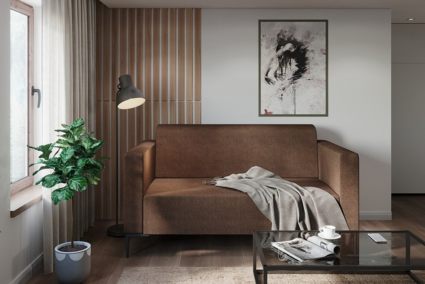 Диван Арско Ник двухместный коричневый Длина 146 см