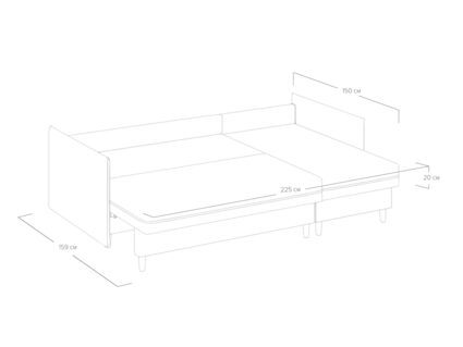 Диван Сонум Rain угловой Микровелюр Бежевый Длина 240 см