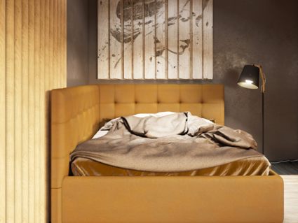 Кровать Nuvola Sabina угловая Velutto 14 (с подъемным механизмом) 160х200