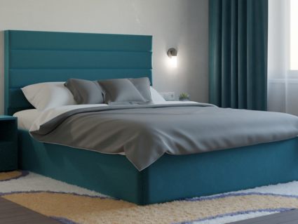 Кровать Lonax Кармела велюр Dolly-17 (с основанием) 140х190