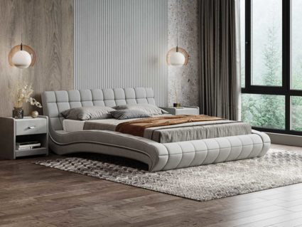 Кровать Сонум Milano Кашемир Бежевый (с подъемным механизмом) 140х200