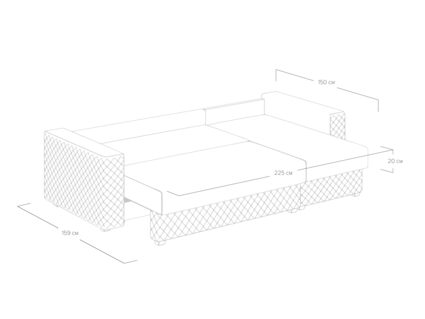 Диван Сонум Denver угловой Рогожка зелёный Длина 267 см