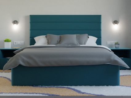 Кровать Lonax Кармела велюр Dolly-17 (с основанием) 140х190