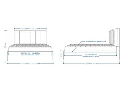Кровать Lonax Милана велюр Dolly-17 (с основанием)