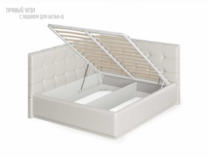 Кровать Nuvola Sabina угловая Velutto 14 (с подъемным механизмом) 160х200