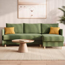 Диван Сонум Rain угловой Микровелюр Бежевый Длина 240 см